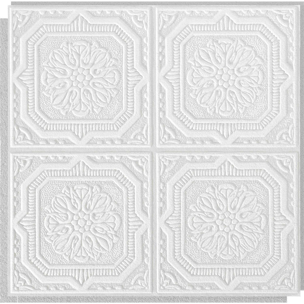 White 1 ft. x 1 ft. Fiberboard Ceiling Tile N680