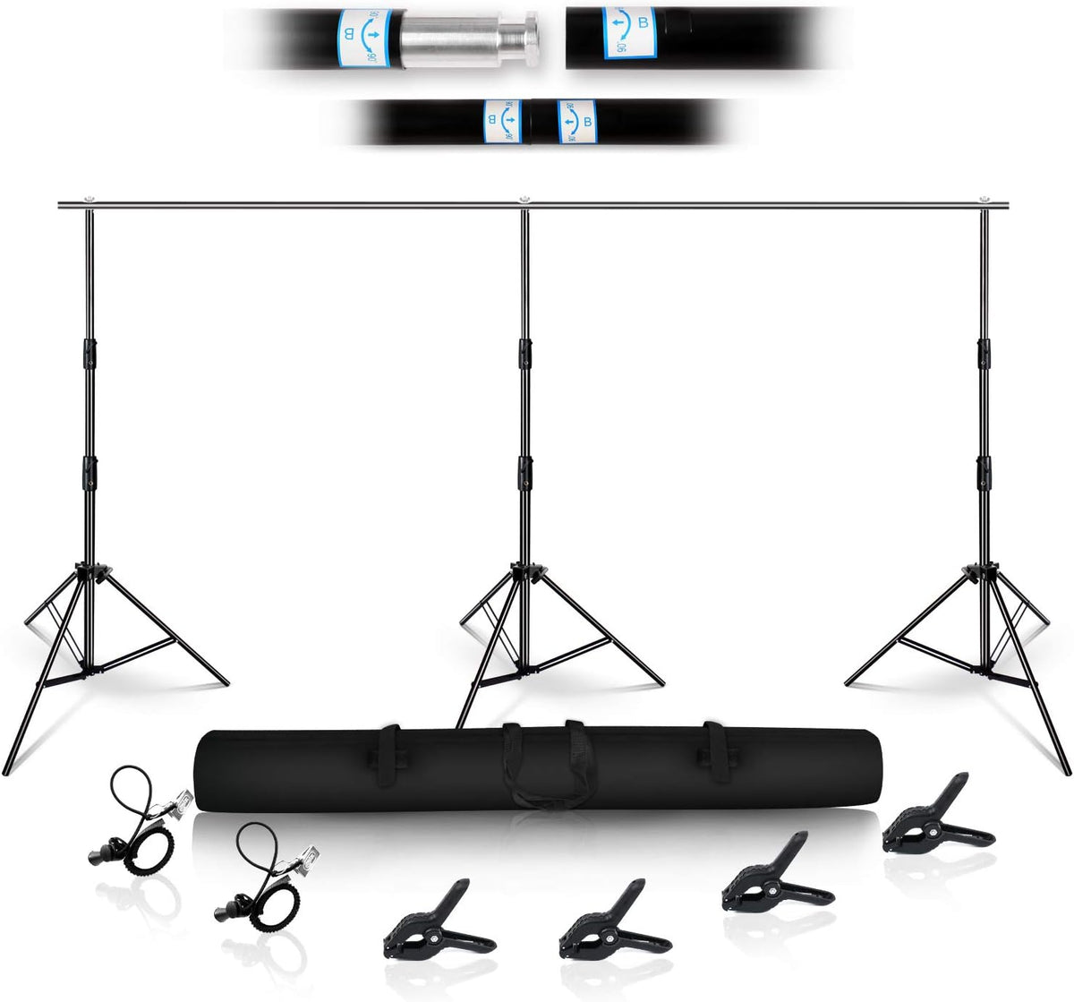 Heavy Duty Background Support Kit with Carrying Case V128