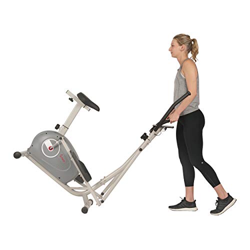 2-in-1 Magnetic Elliptical Upright Bike with Adjustable Seat D645