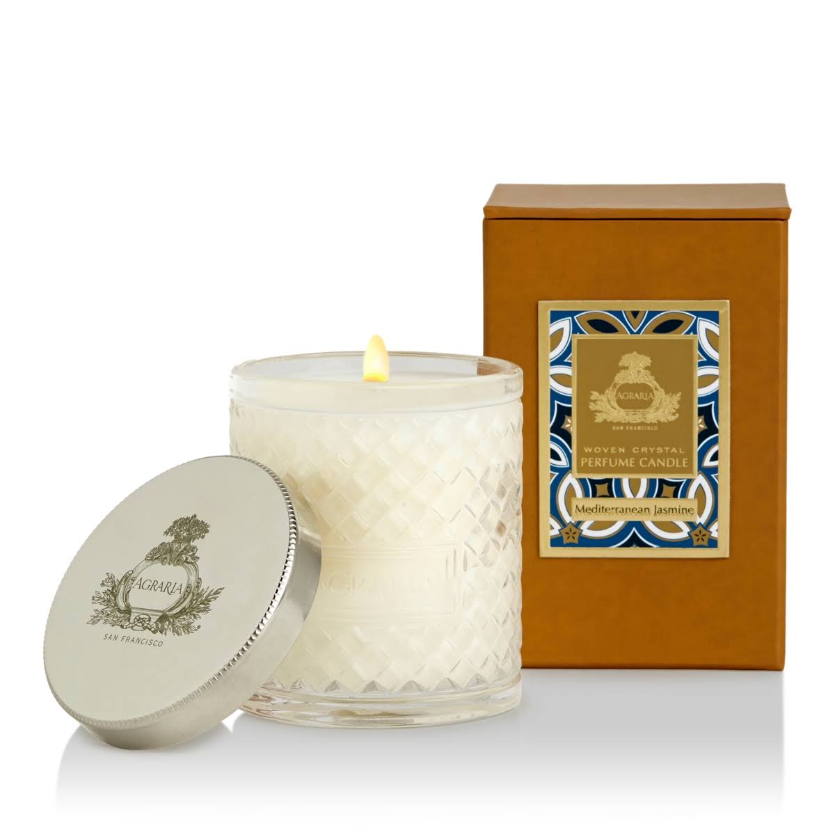 Mediterranean Jasmine Woven Crystal Candle 7 oz C912879