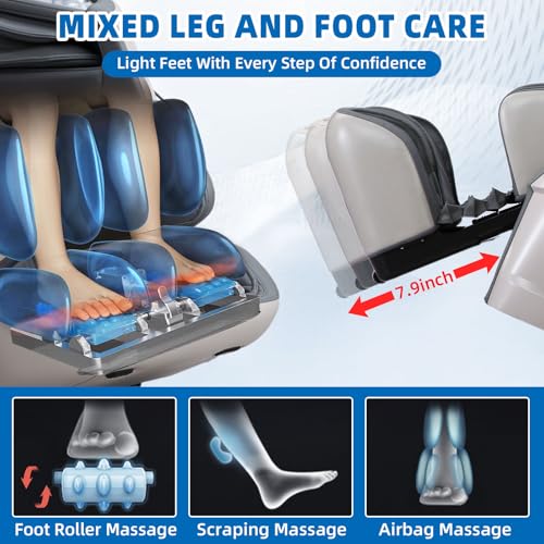 Black Full Body Massage Chair with Zero Gravity SL Track O73634