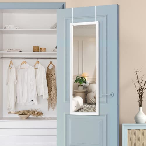 White Over-The-Door Full Length Mirror, 43x16 O214791