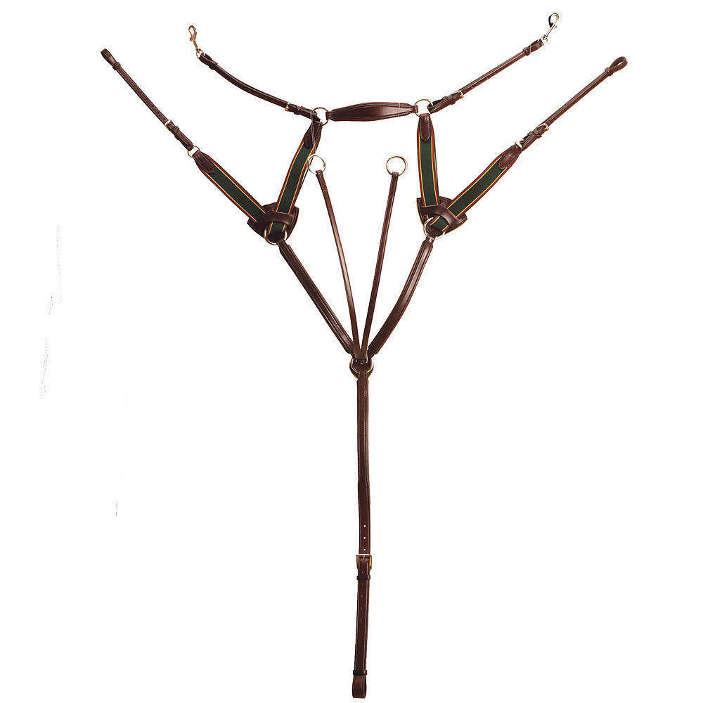 Leather Bridle with Elastic Breast Plate Havana C710521