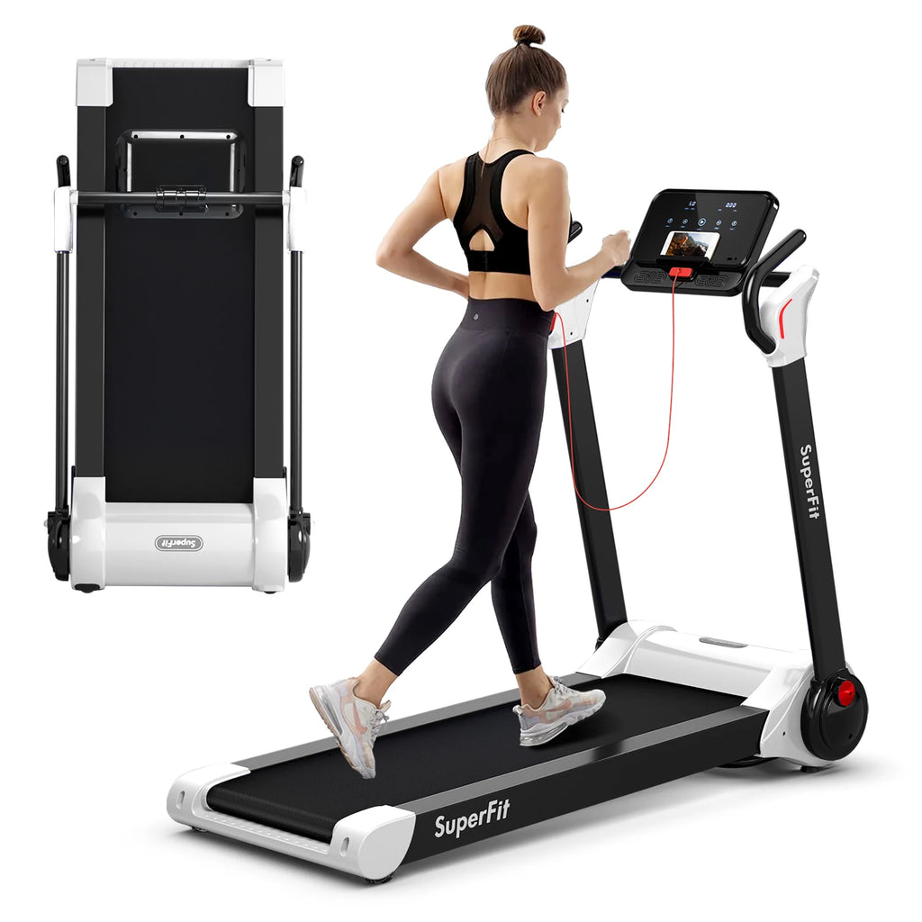 Folding 2.25HP Electric Treadmill Black Q9151