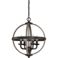 Rustic Black 4-Light Globe Chandelier M510526