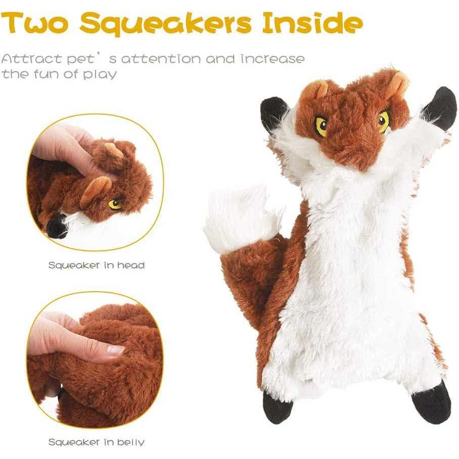 No Stuffing Plush Dog Squeaky Chew Toy O204554