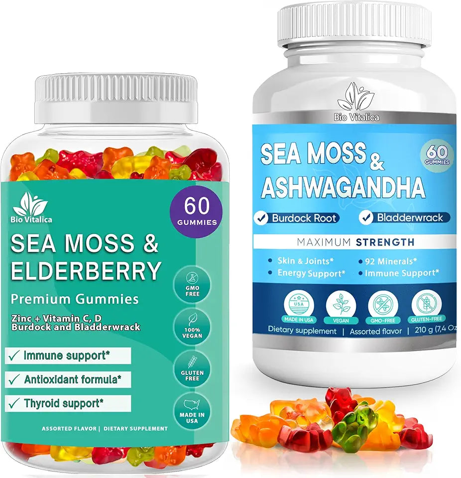 Sea Moss Ashwagandha & Sea Moss Elderberry Gummies X38121