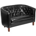 Black Tufted Loveseat Q383824