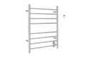 Dual 8-Bar Hardwired and Plug-In Towel Warmer in Brushed Stainless Steel B358449