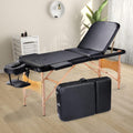 Black Ergonomic Massage Table with Carrying Case X9196