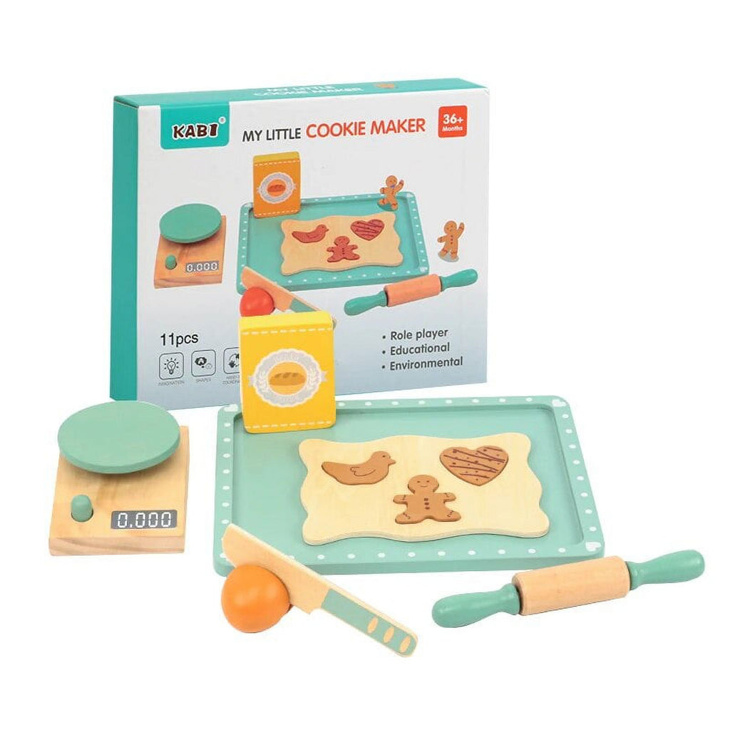 Wooden Pretend Play Kitchen Baking Tools Toys Dough Sets Accessories Toddler Sensory Game L54508