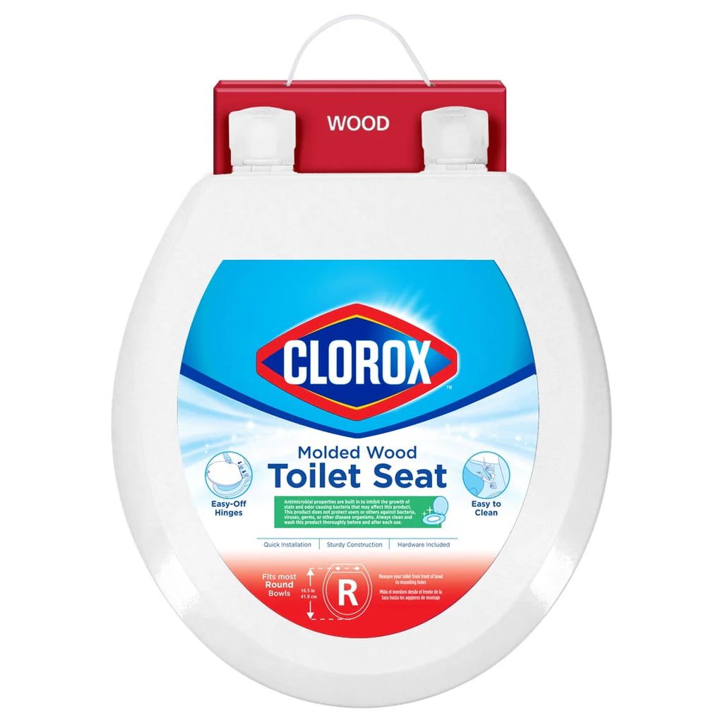 Antimicrobial Elongated Wood Toilet Seat N202508