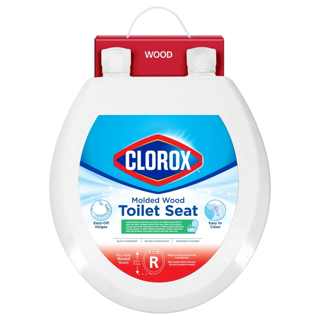 Antimicrobial Elongated Wood Toilet Seat N202508