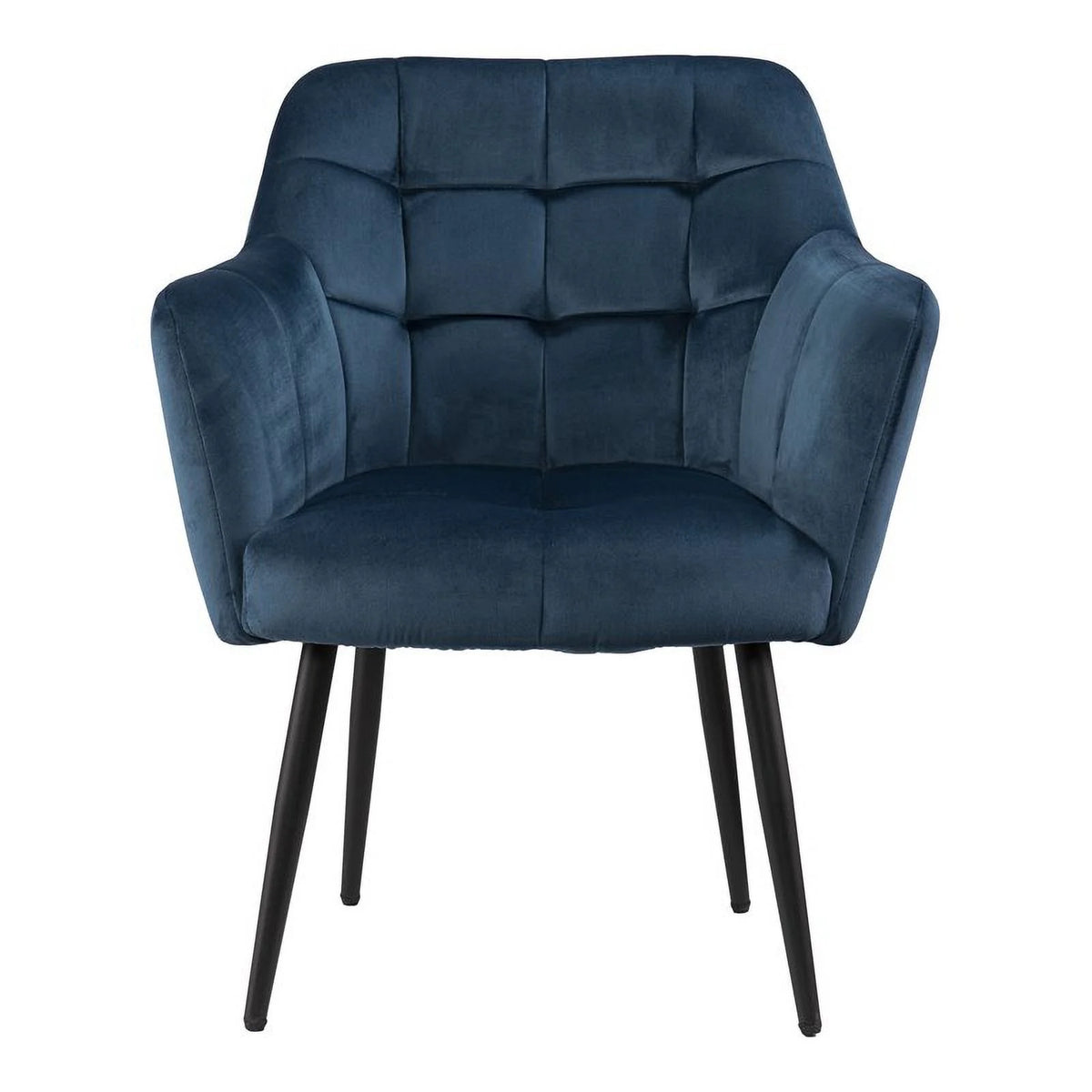 Blue Black Velvet Upholstered Accent Chair Z79625