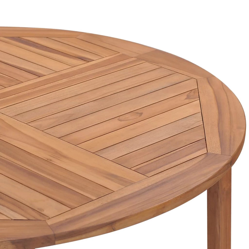 Teak Wood Patio Table with Umbrella Hole O609397