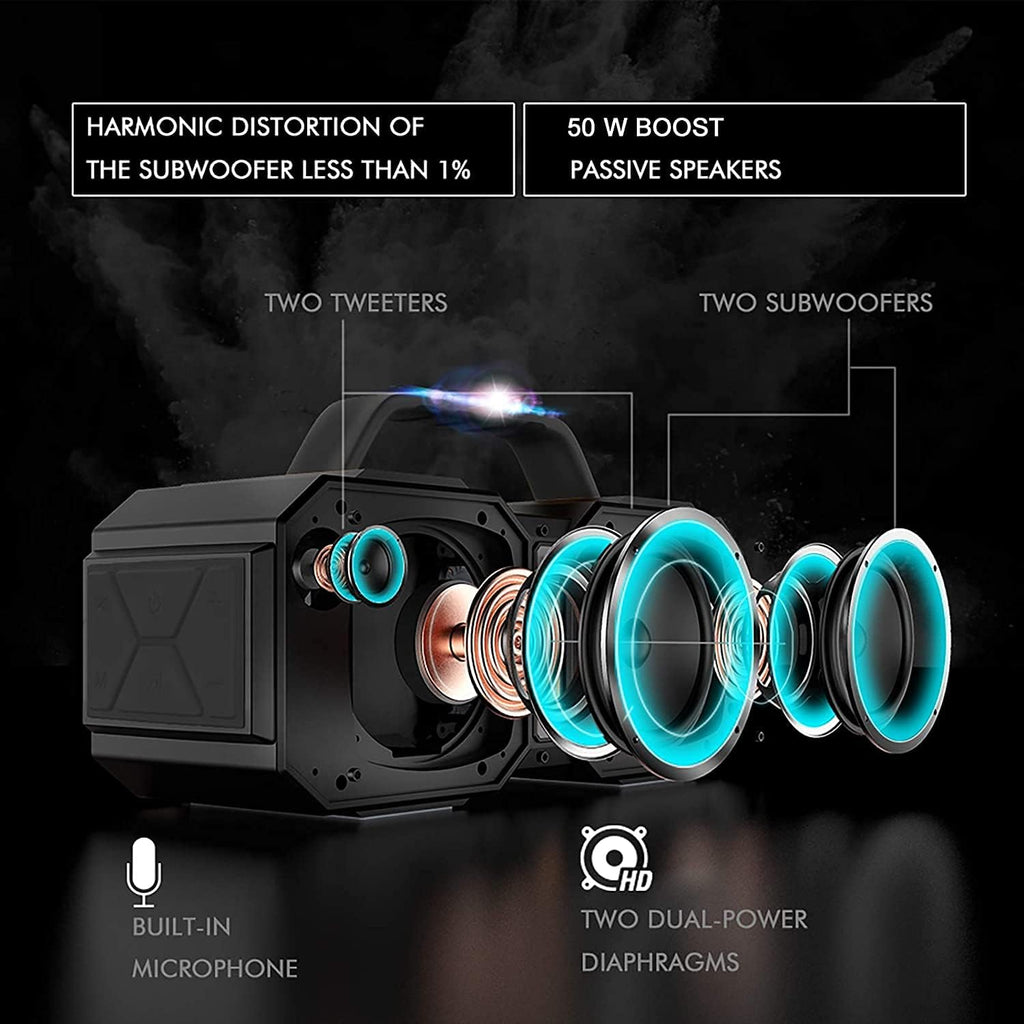 50W Portable Outdoor Bluetooth Speaker with Power Bank O60774