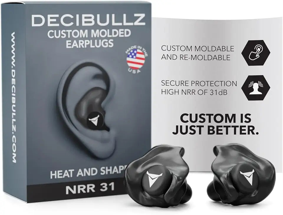 Custom Molded Earplugs 31dB NRR Hearing Protection J359