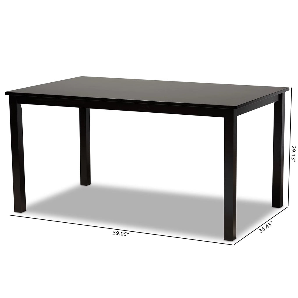 Espresso Brown Rectangular Wood Dining Table E2754
