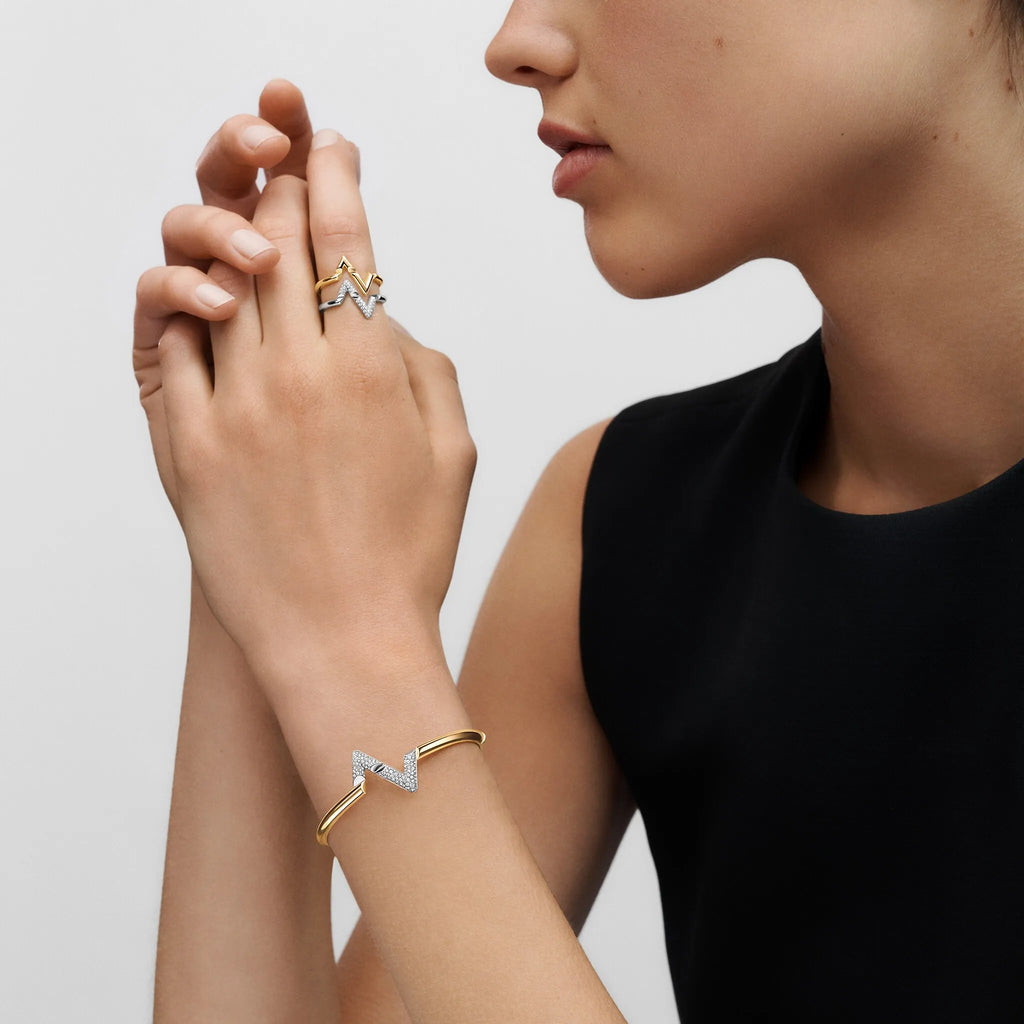 Yellow and White Gold and Diamond Bracelets J93029