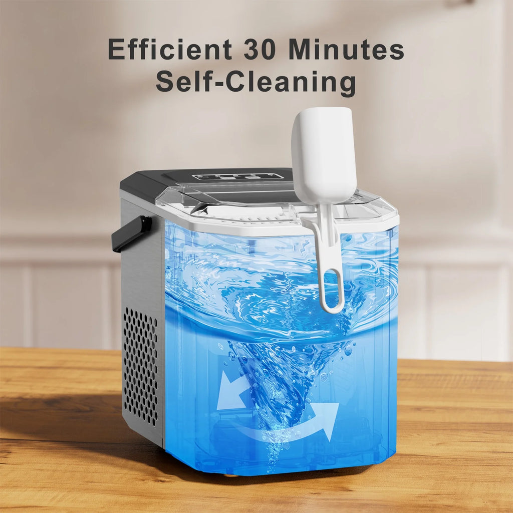 Portable Countertop Ice Maker, 9 Cubes in 6 Mins, 26lbs/24H N440256