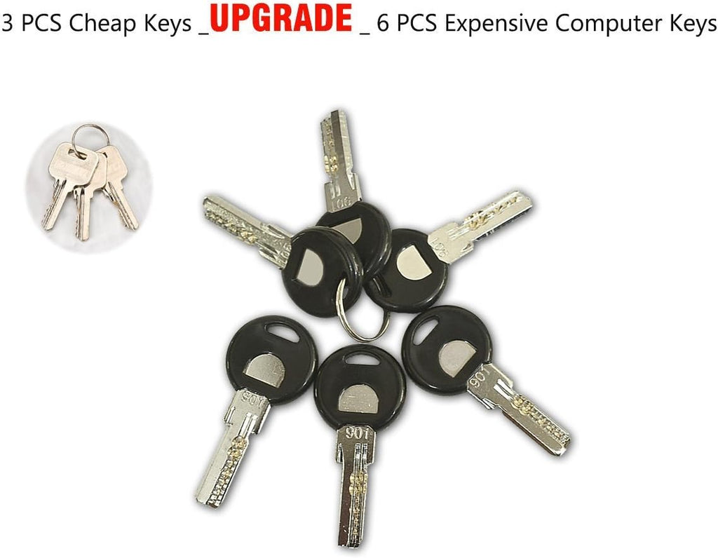 Stainless Steel Electronic Door Lock with 6 Computerized Keys Q959046