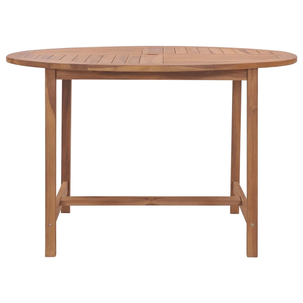 Teak Wood Patio Table with Umbrella Hole O609397