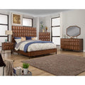 Antique Brown Wood 6 Drawer Dresser X28988