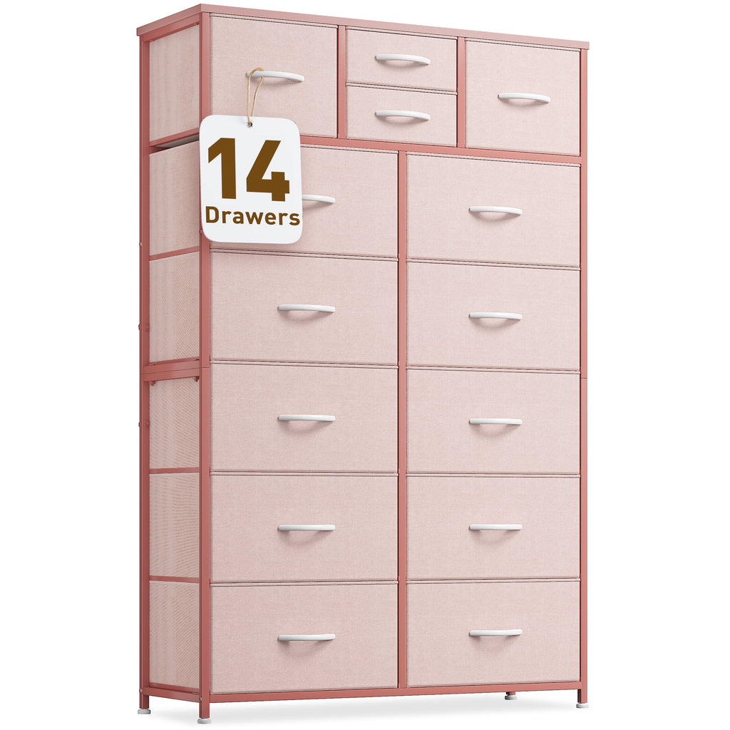 Charcoal Black 14 Drawer Tall Dresser M66992