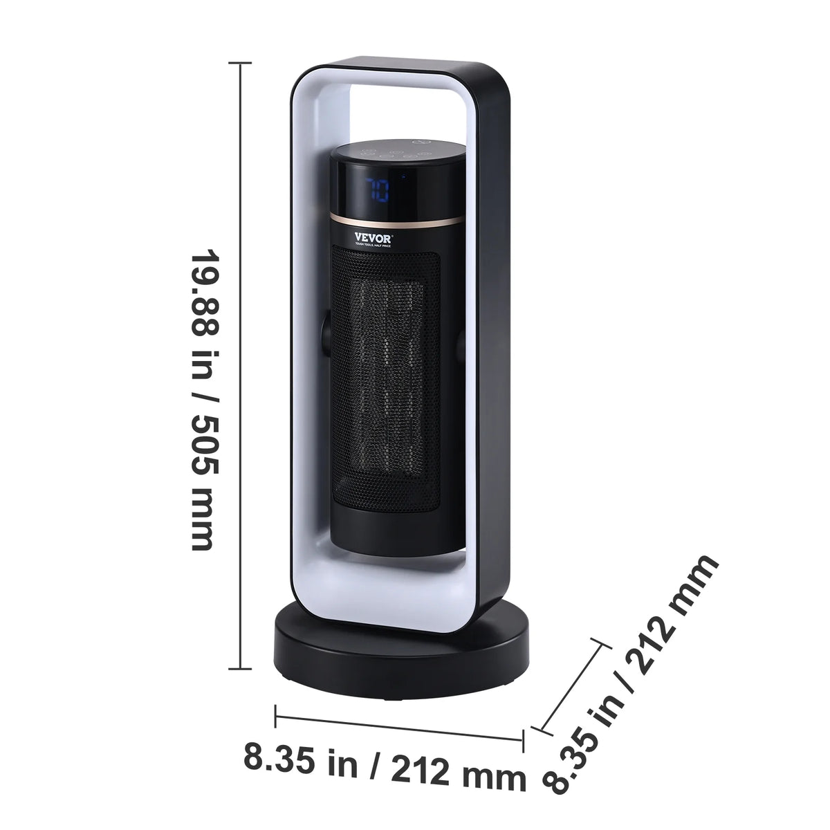1500W Electric Fan Forced Portable Space Heater with Thermostat M52695