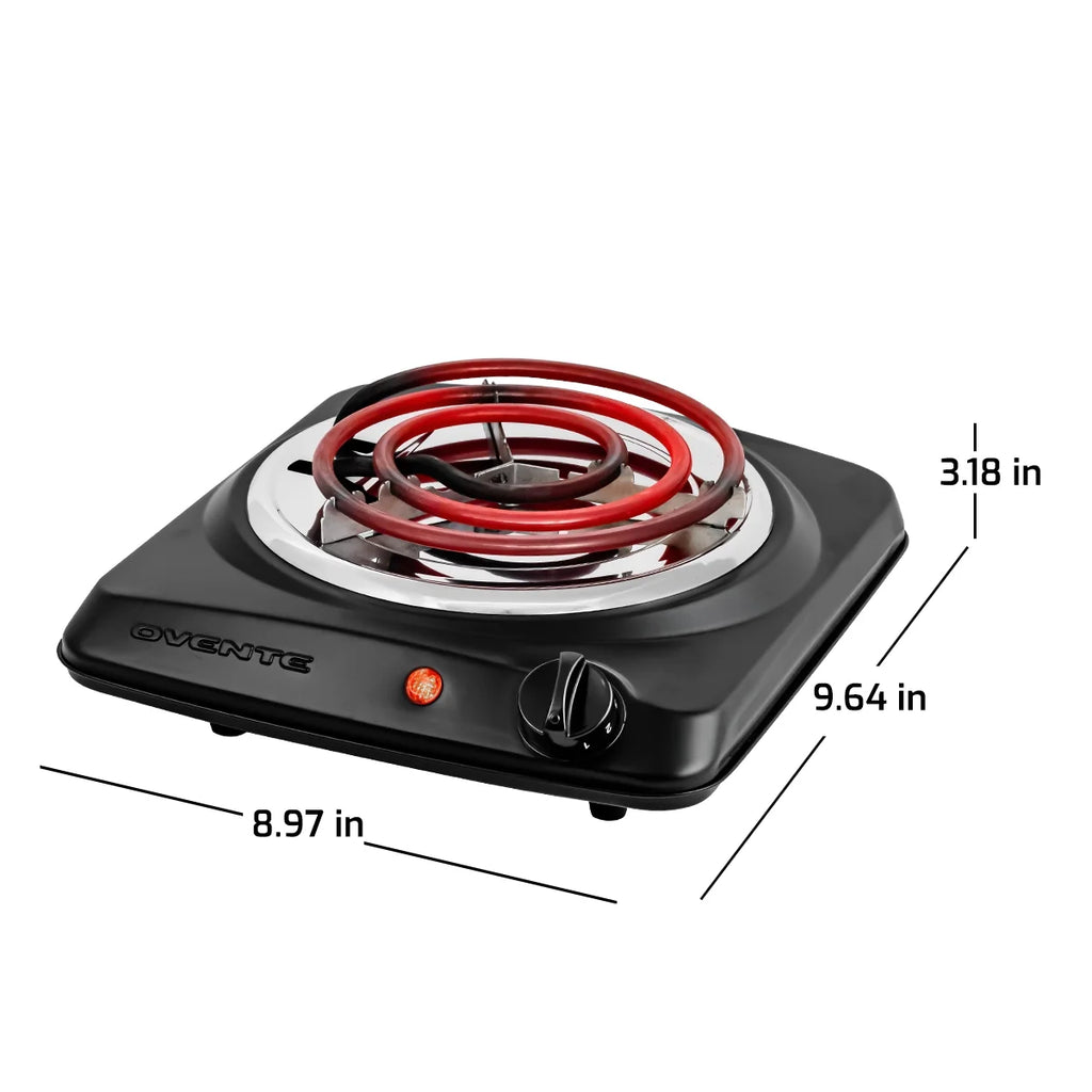 1000W Black Electric Countertop Single Burner T274