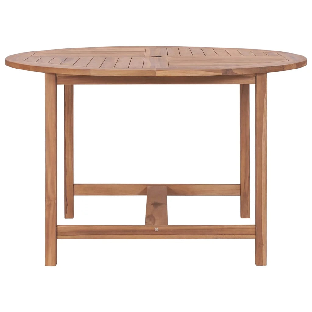 Teak Wood Patio Table with Umbrella Hole O609397