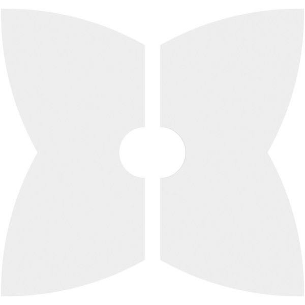 28 inchod x 5 inchid x 10 1/2 inchc x 1 inchp PVC Contemporary Ceiling Medallion, Two Piece J104247
