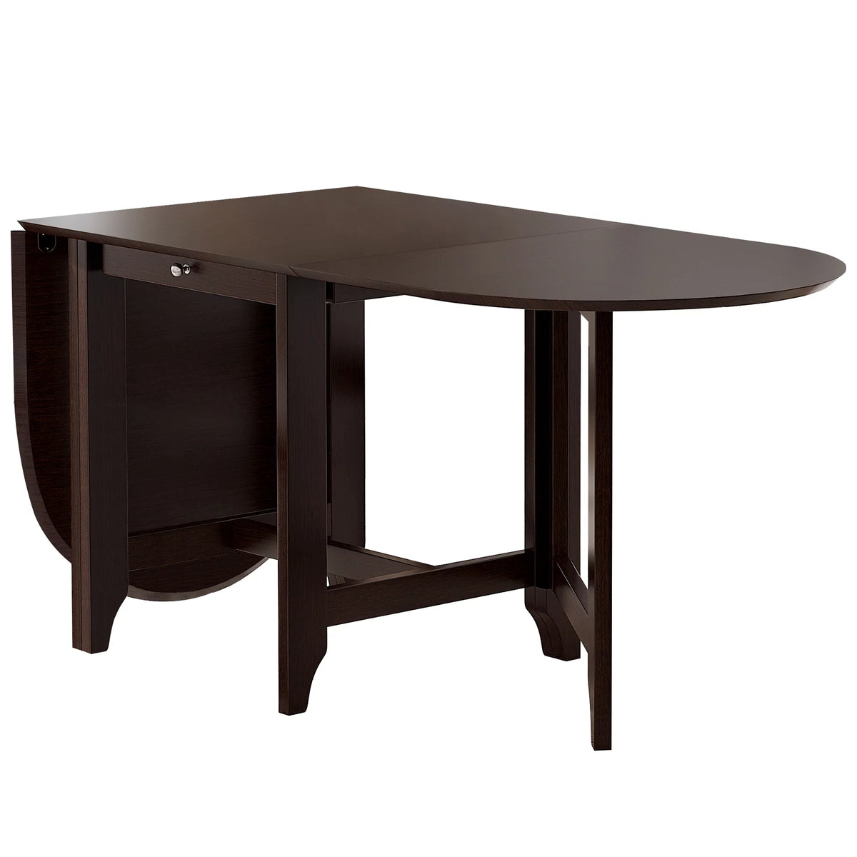Retro Drop-Leaf Table with 4 Upholstered Dining Chairs B355