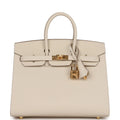 Birkin 25 Craie Epsom Gold Hardware Z580